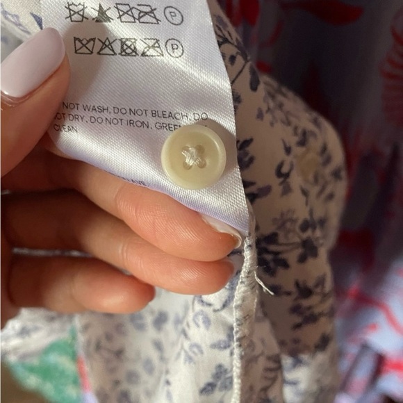 Reformation Womens Margeaux Dress Blue Floral 2 - Picture 9 of 9